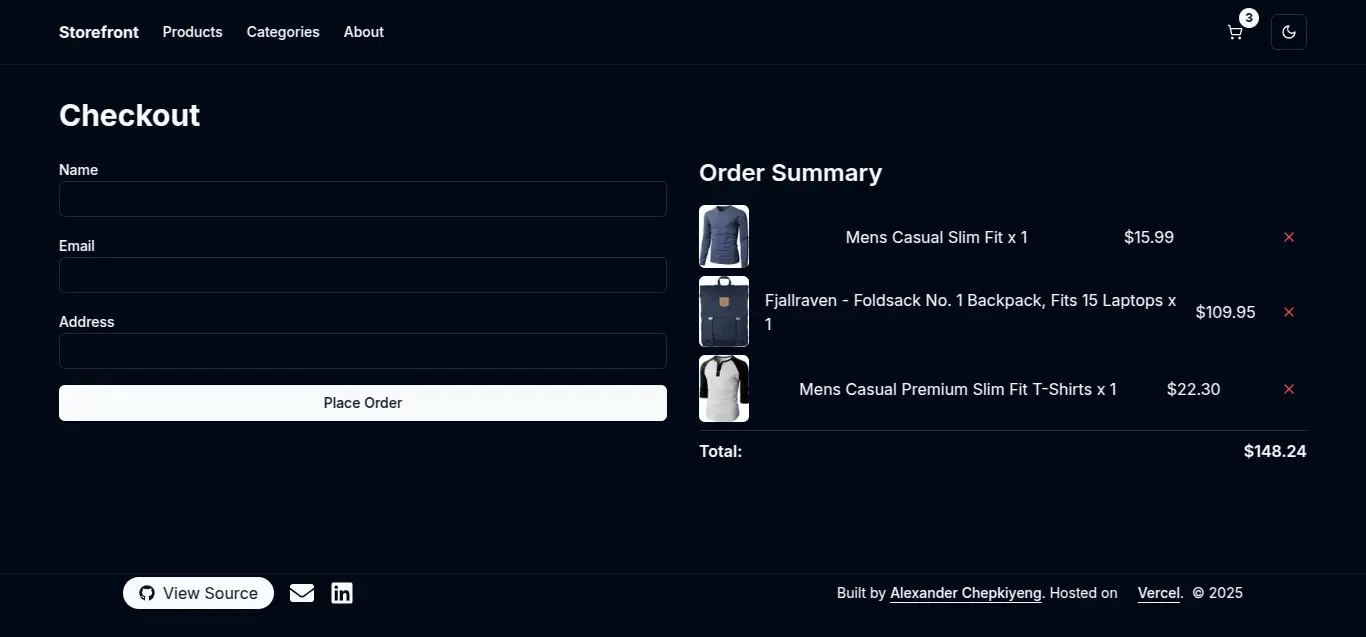 Secure Checkout Process